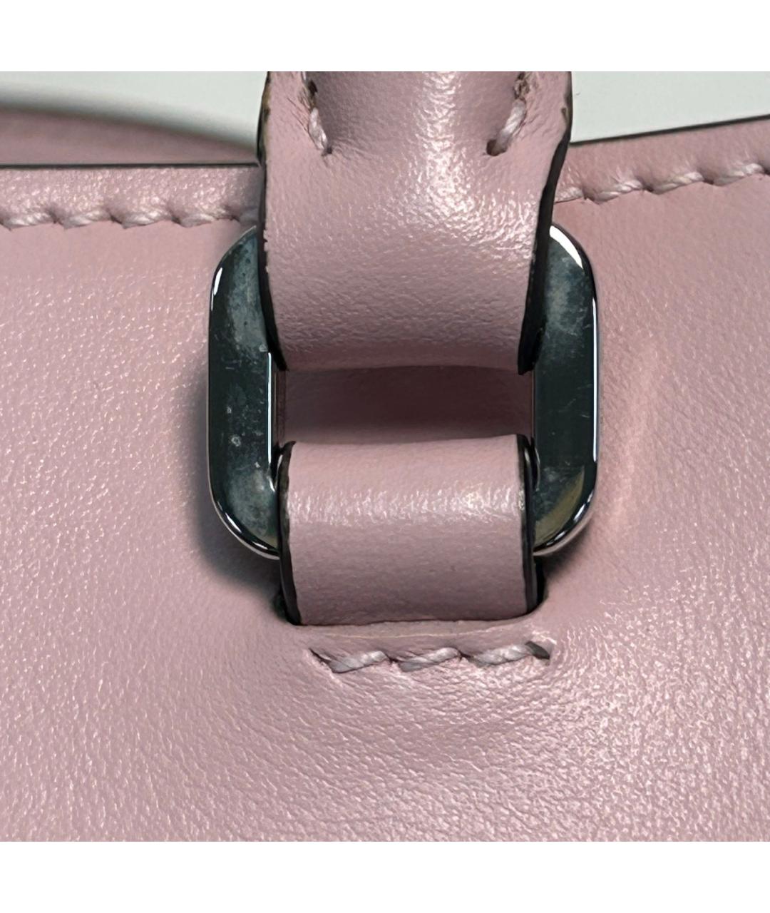 PRADA Розовая кожаная сумка с короткими ручками, фото 9