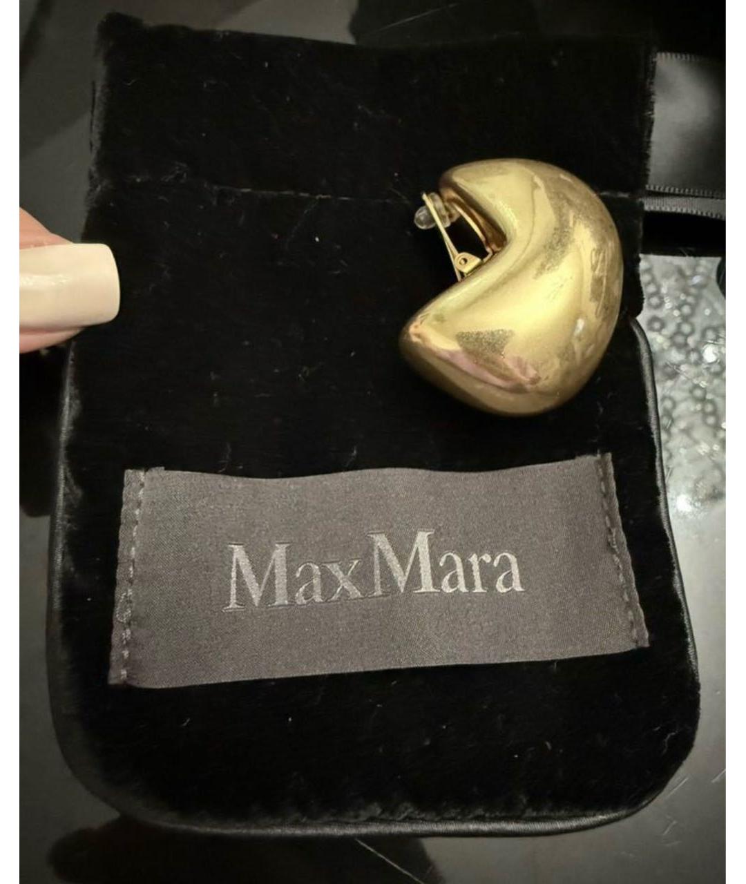 MAX MARA Золотые металлические клипсы, фото 5