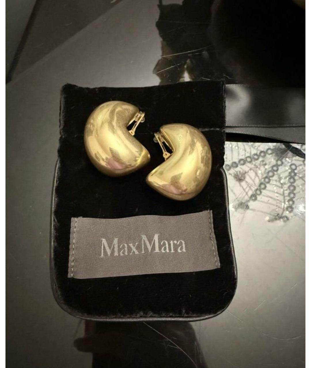 MAX MARA Золотые металлические клипсы, фото 6