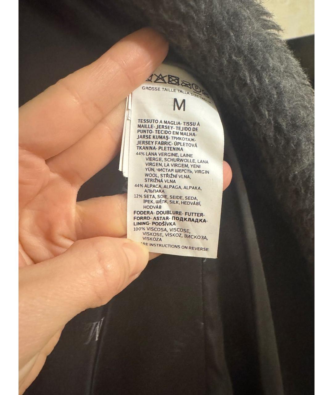 MAX MARA Антрацитовая шерстяная шуба, фото 8