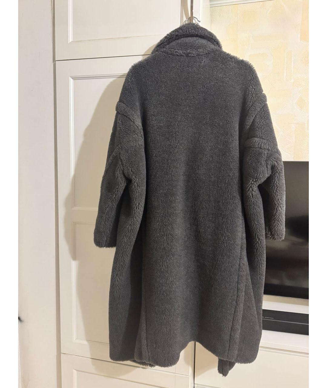 MAX MARA Антрацитовая шерстяная шуба, фото 2