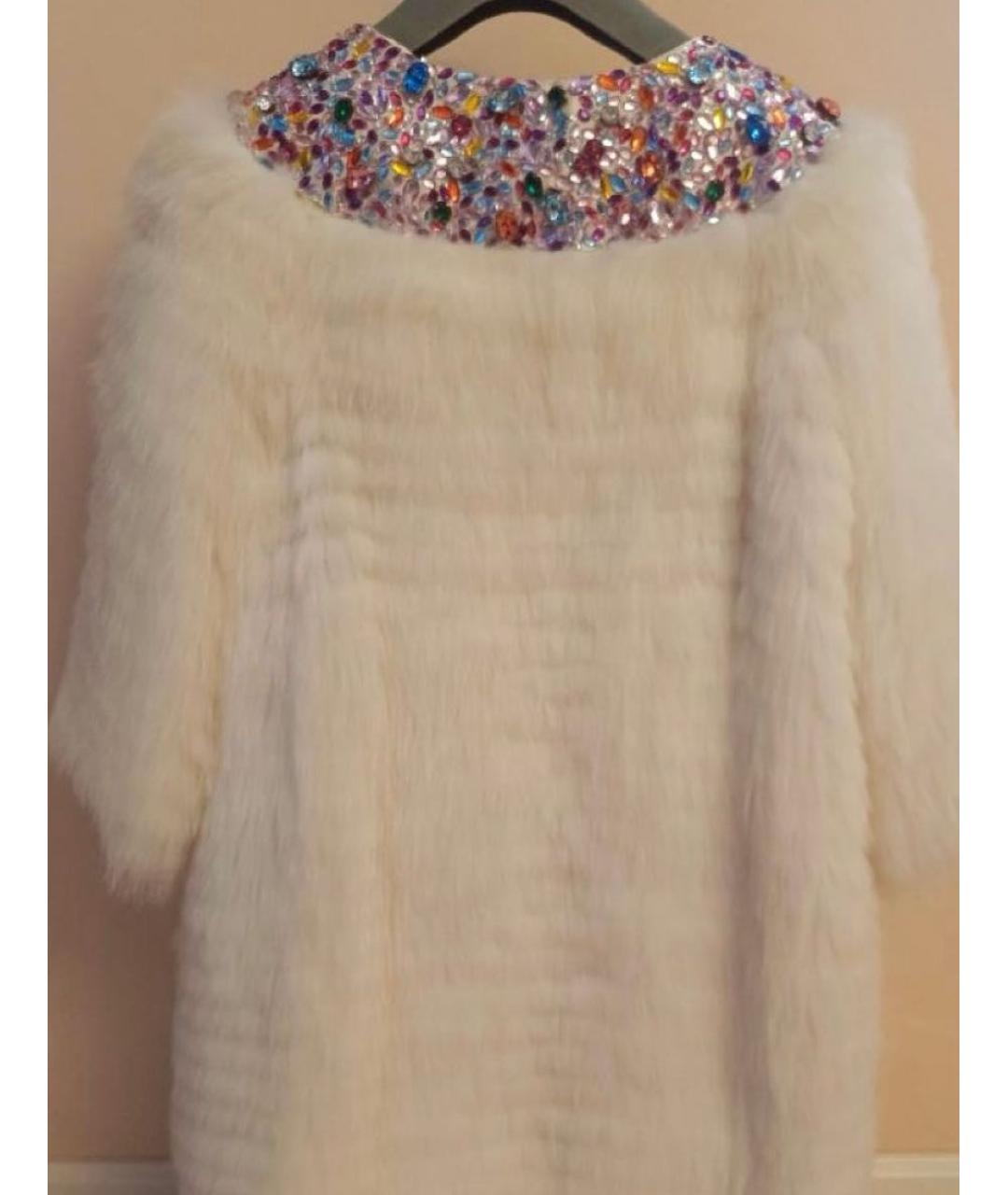 CHRISTIAN DIOR Белая меховая шуба, фото 2