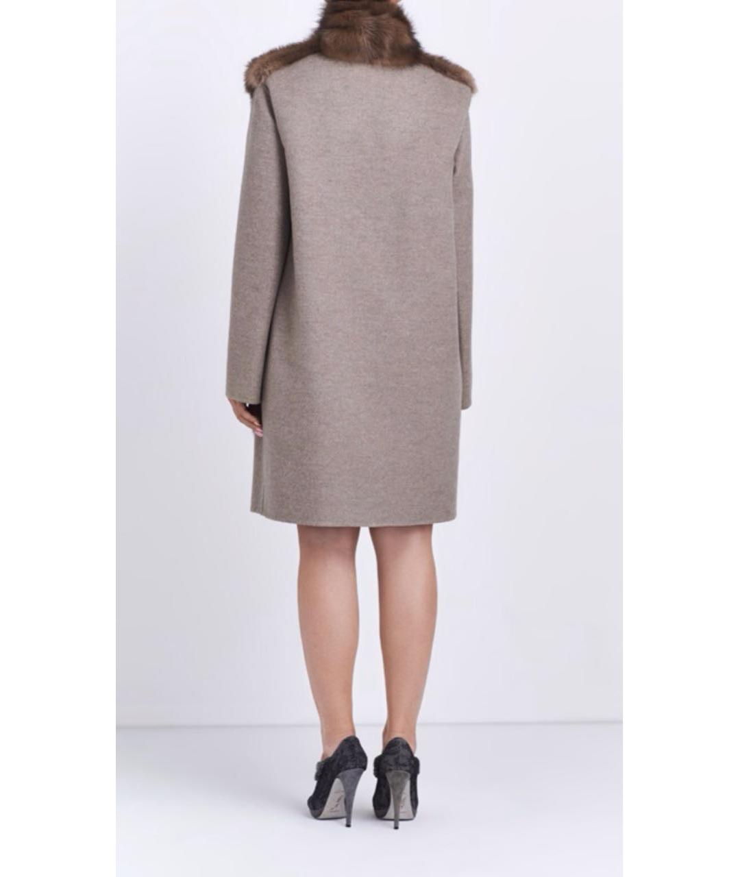 MANZONI 24 Бежевый меховой жилет, фото 3