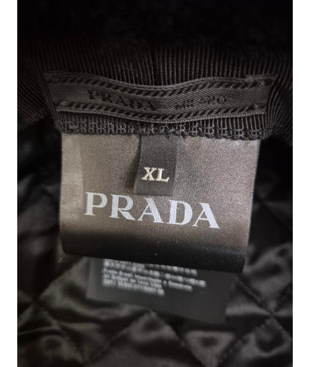 PRADA Черная шерстяная шапка, фото 3