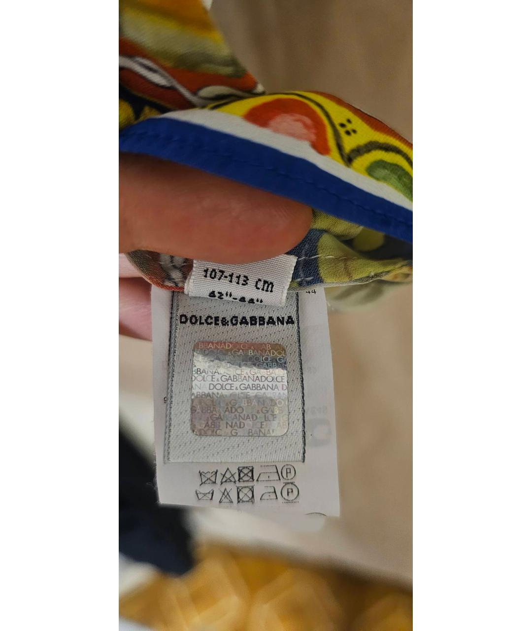 DOLCE & GABBANA KIDS Мульти шелковая рубашка/блузка, фото 6