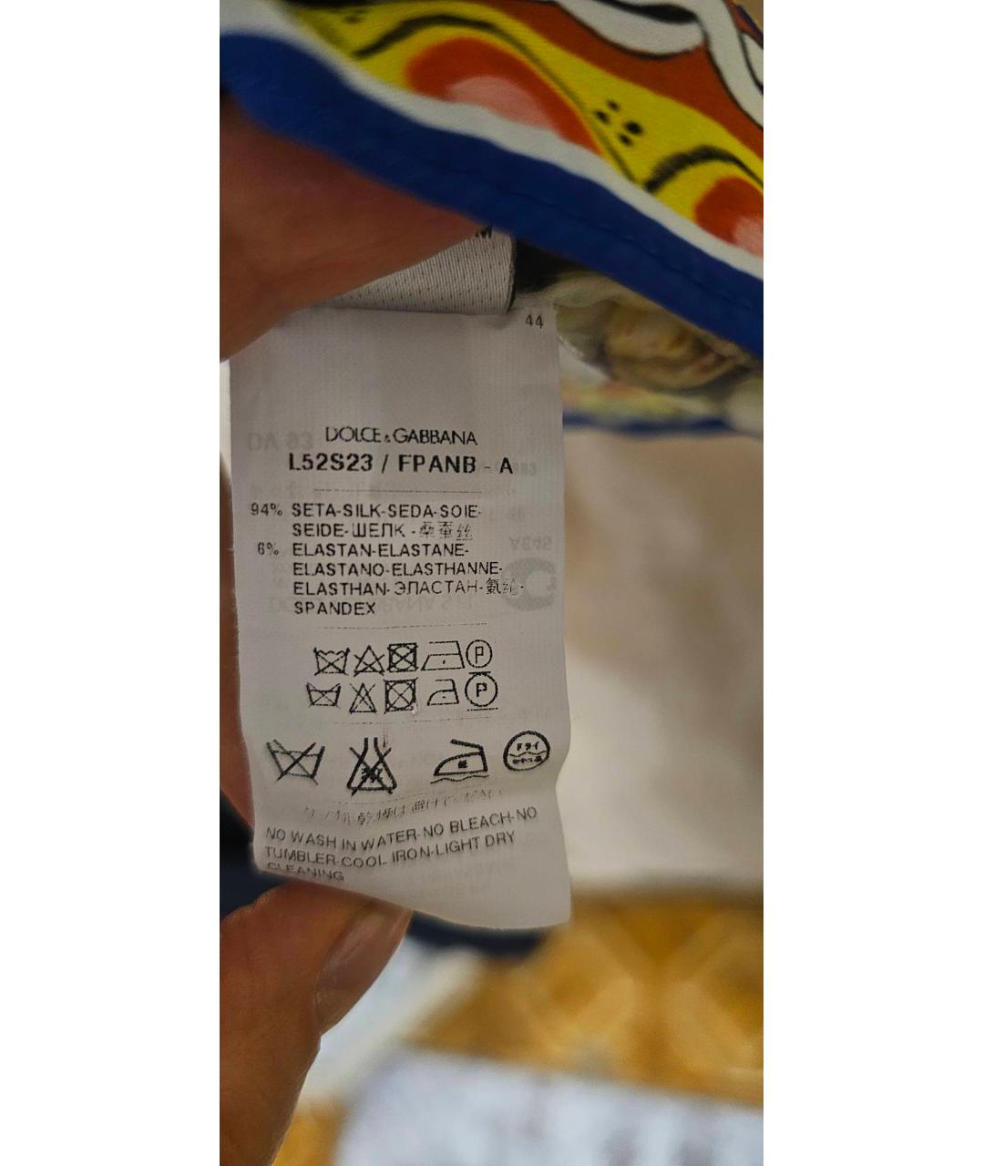 DOLCE & GABBANA KIDS Мульти шелковая рубашка/блузка, фото 7