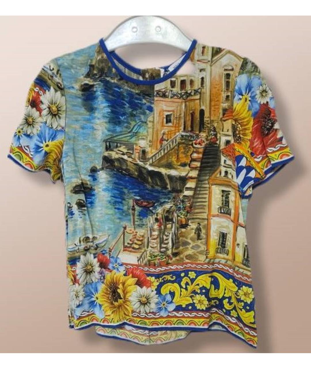 DOLCE & GABBANA KIDS Мульти шелковая рубашка/блузка, фото 2