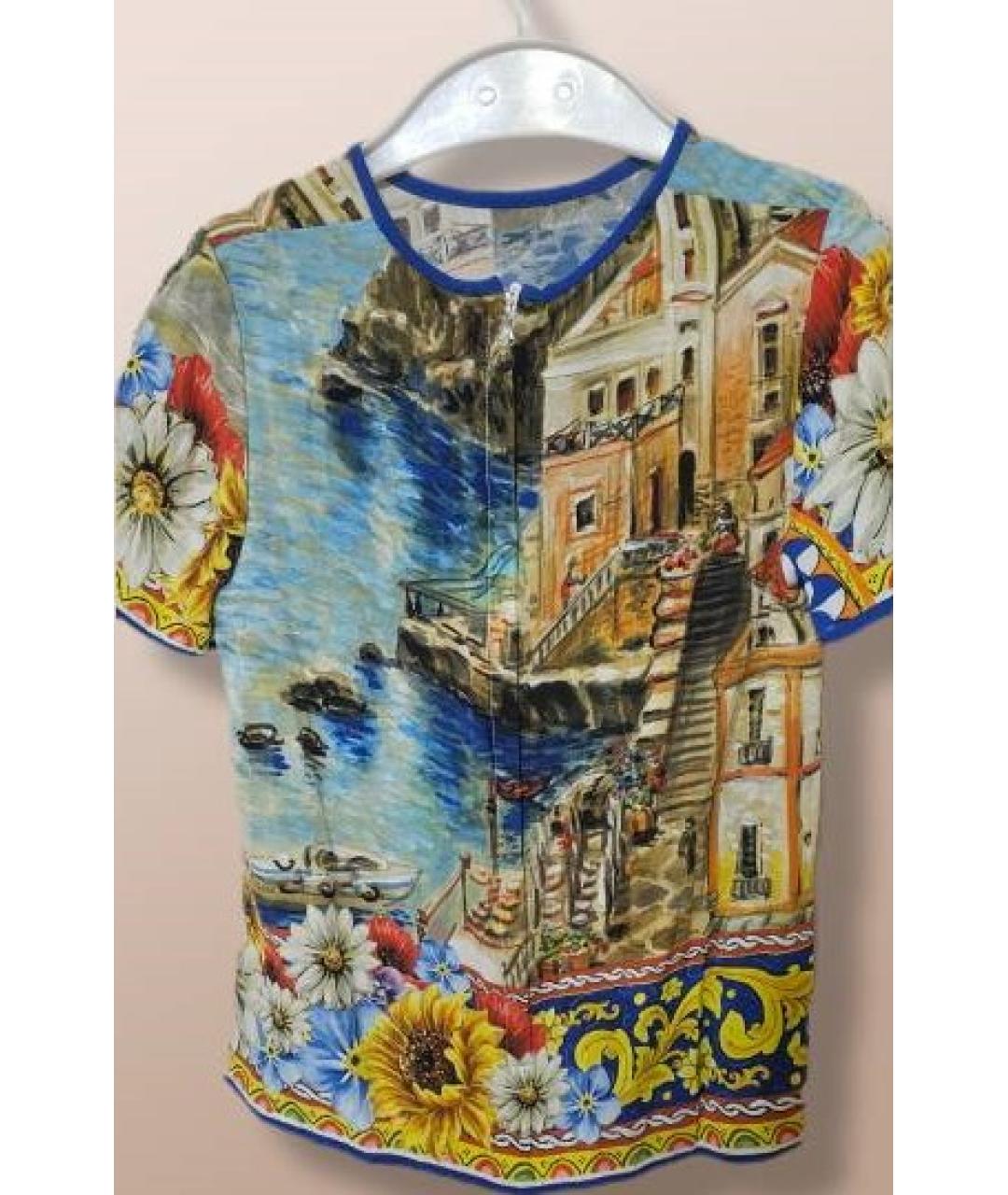 DOLCE & GABBANA KIDS Мульти шелковая рубашка/блузка, фото 3