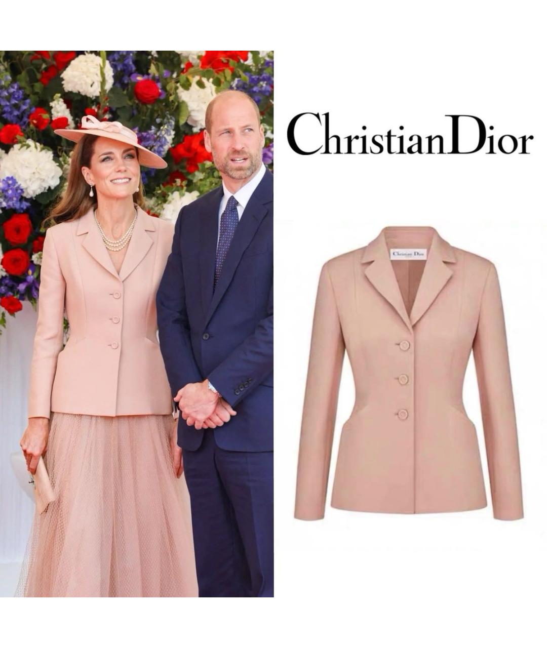 CHRISTIAN DIOR Розовый жакет/пиджак, фото 3