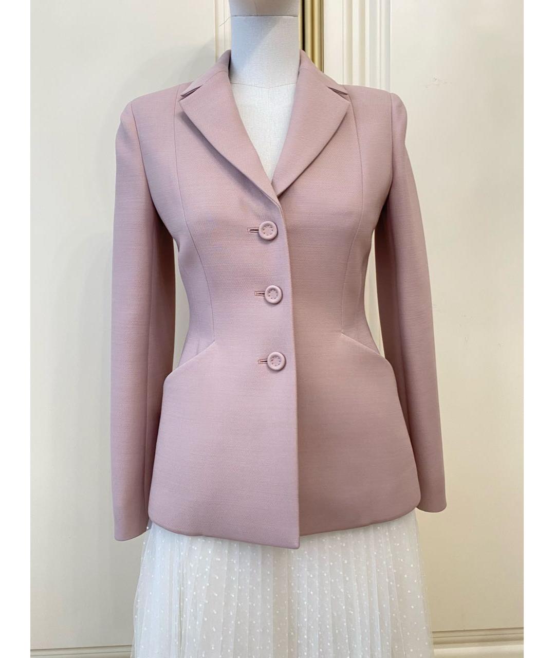 CHRISTIAN DIOR Розовый жакет/пиджак, фото 2