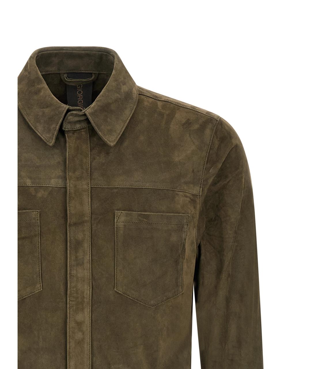 GIORGIO BRATO Зеленая кэжуал рубашка, фото 3