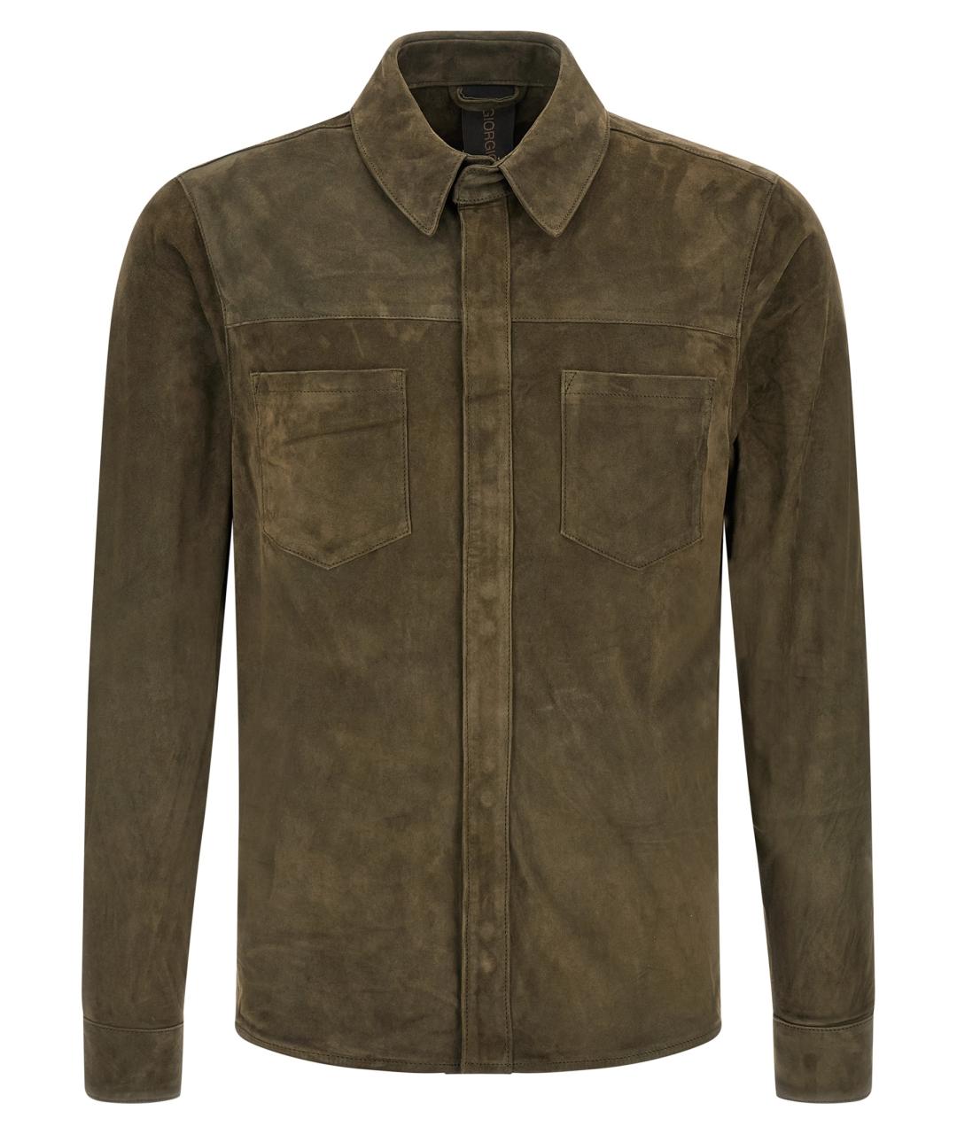 GIORGIO BRATO Зеленая кэжуал рубашка, фото 1