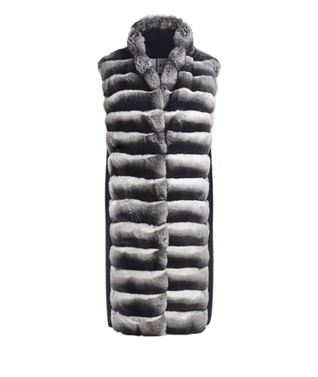 MANZONI 24 Черный меховой жилет, фото 5