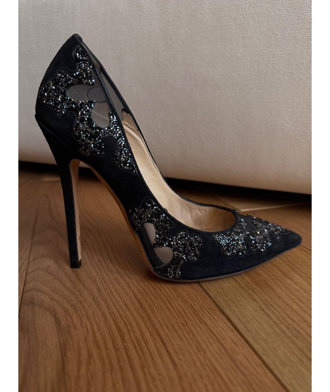 JIMMY CHOO Черные замшевые туфли, фото 9