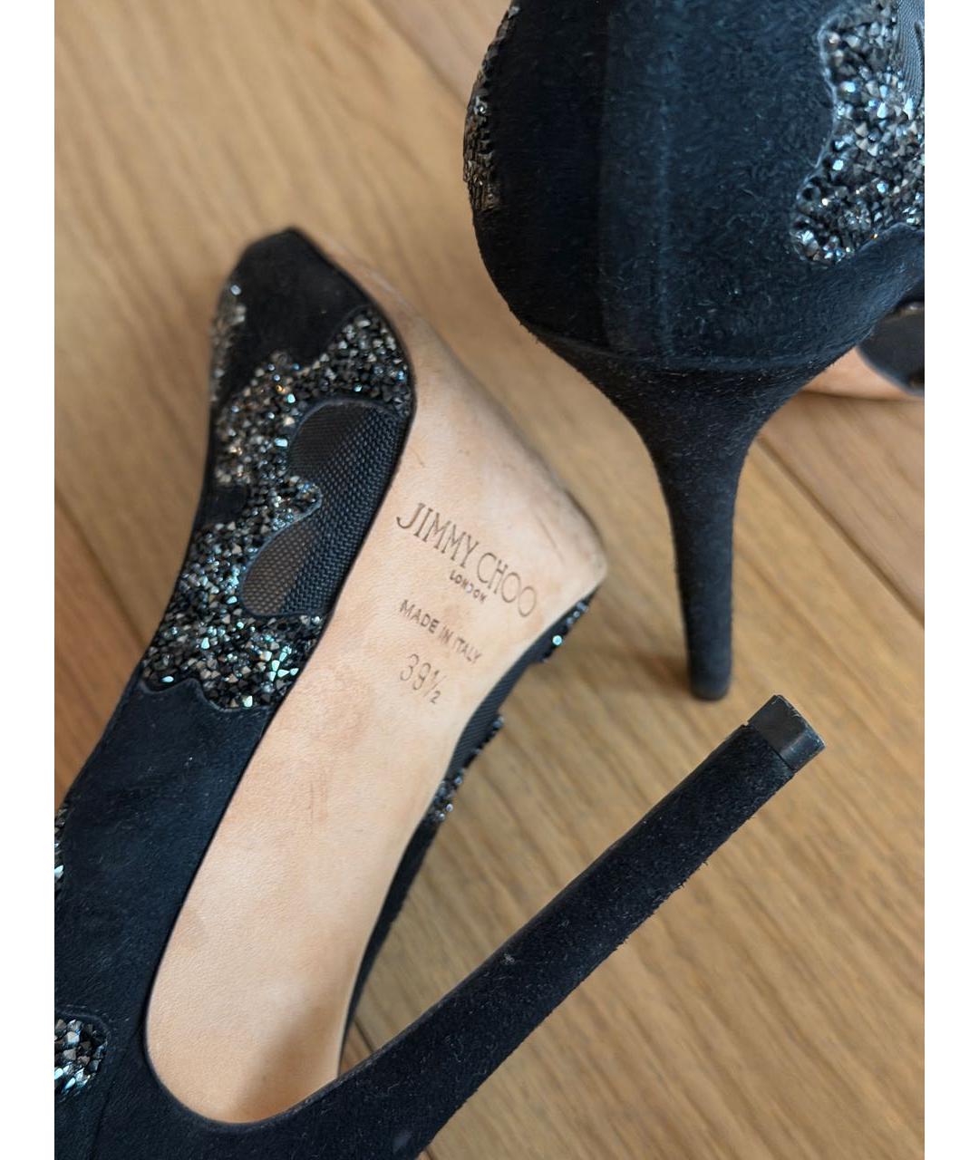 JIMMY CHOO Черные замшевые туфли, фото 6