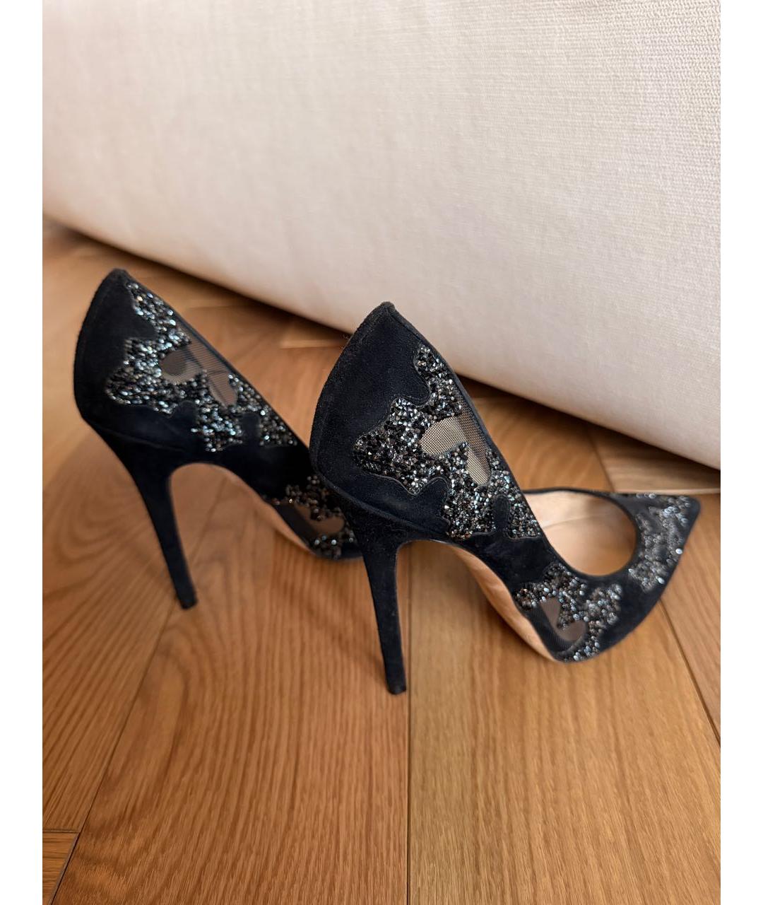 JIMMY CHOO Черные замшевые туфли, фото 8