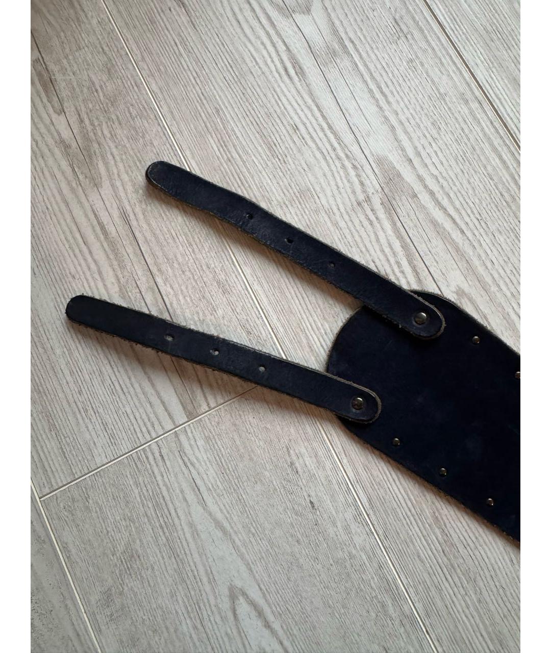 JOHN GALLIANO Темно-синий замшевый ремень, фото 8