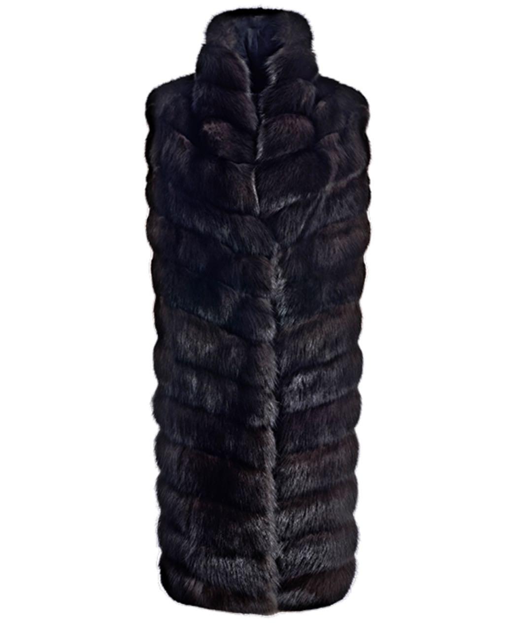 MANZONI 24 Черный меховой жилет, фото 4