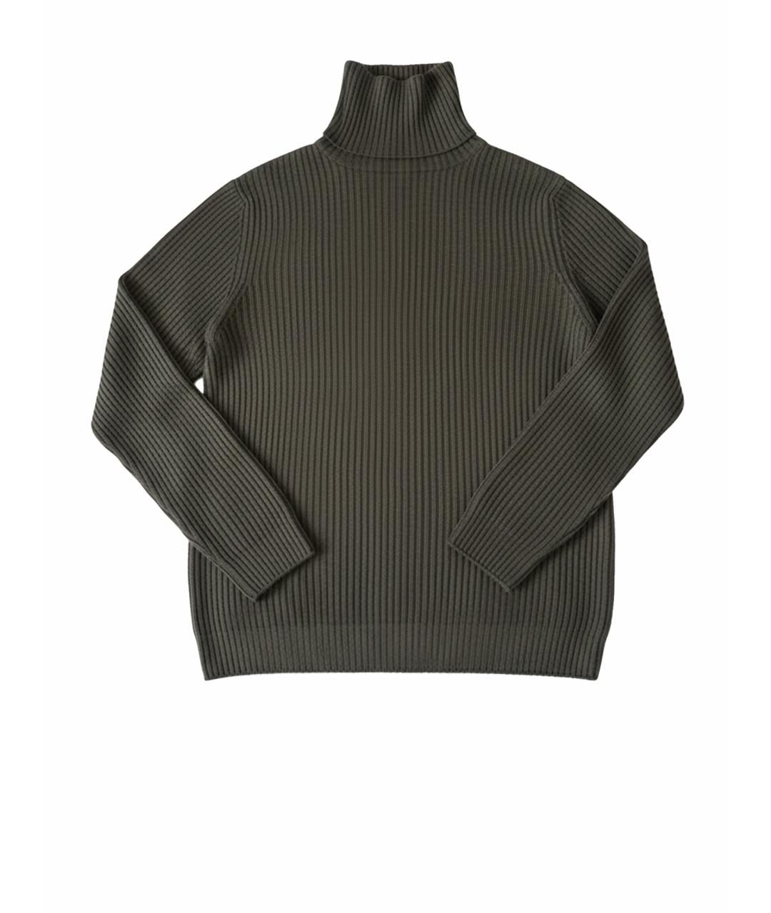 ALEXANDER MCQUEEN Зеленый шерстяной джемпер / свитер, фото 1
