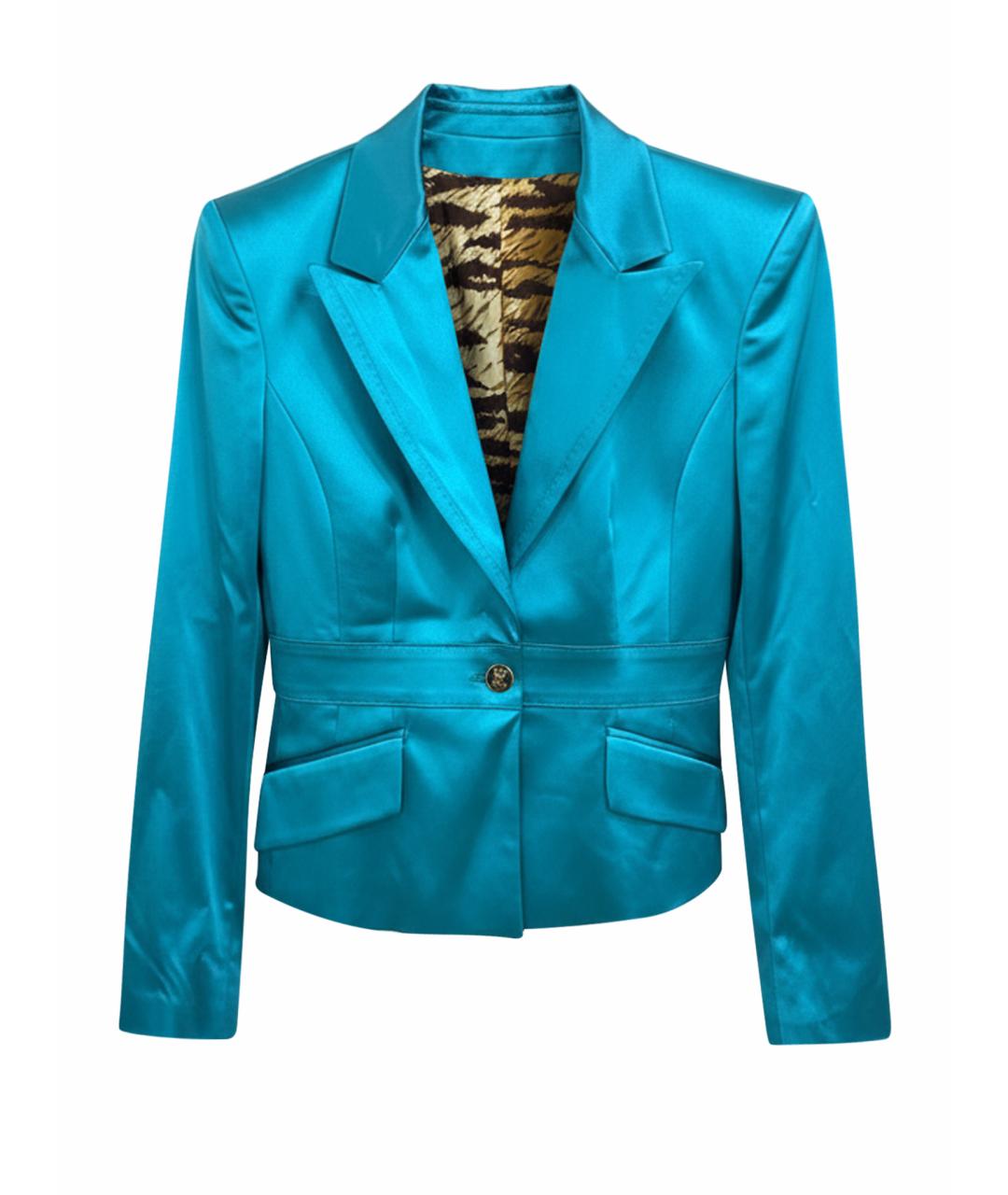 DOLCE&GABBANA Голубой шелковый жакет/пиджак, фото 1