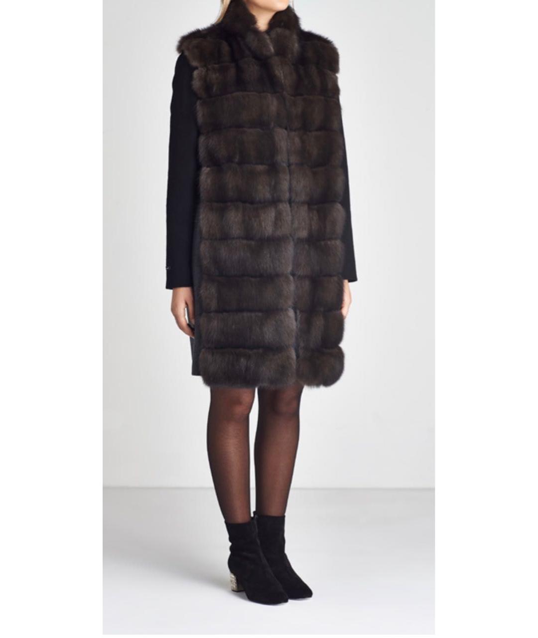 MANZONI 24 Серый меховой жилет, фото 2