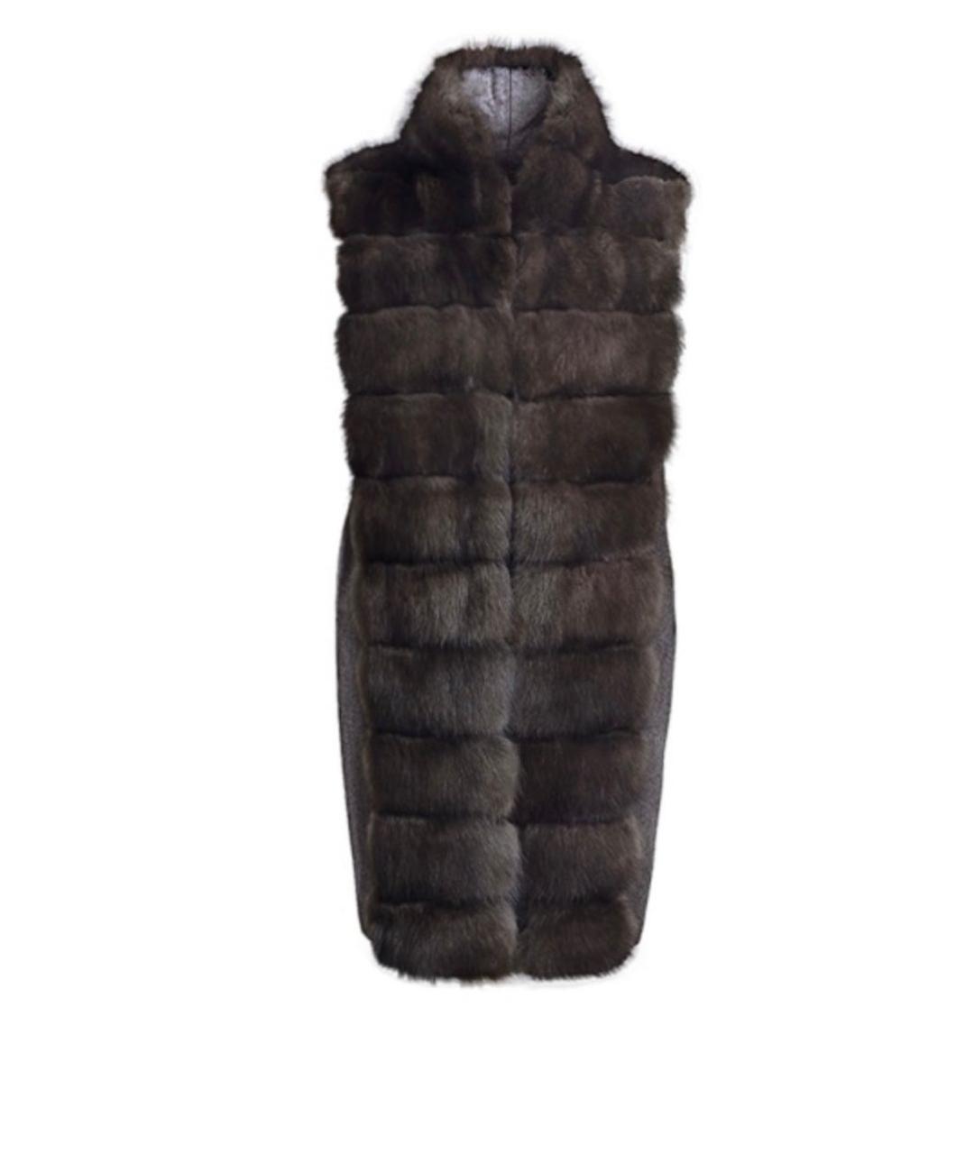 MANZONI 24 Серый меховой жилет, фото 4