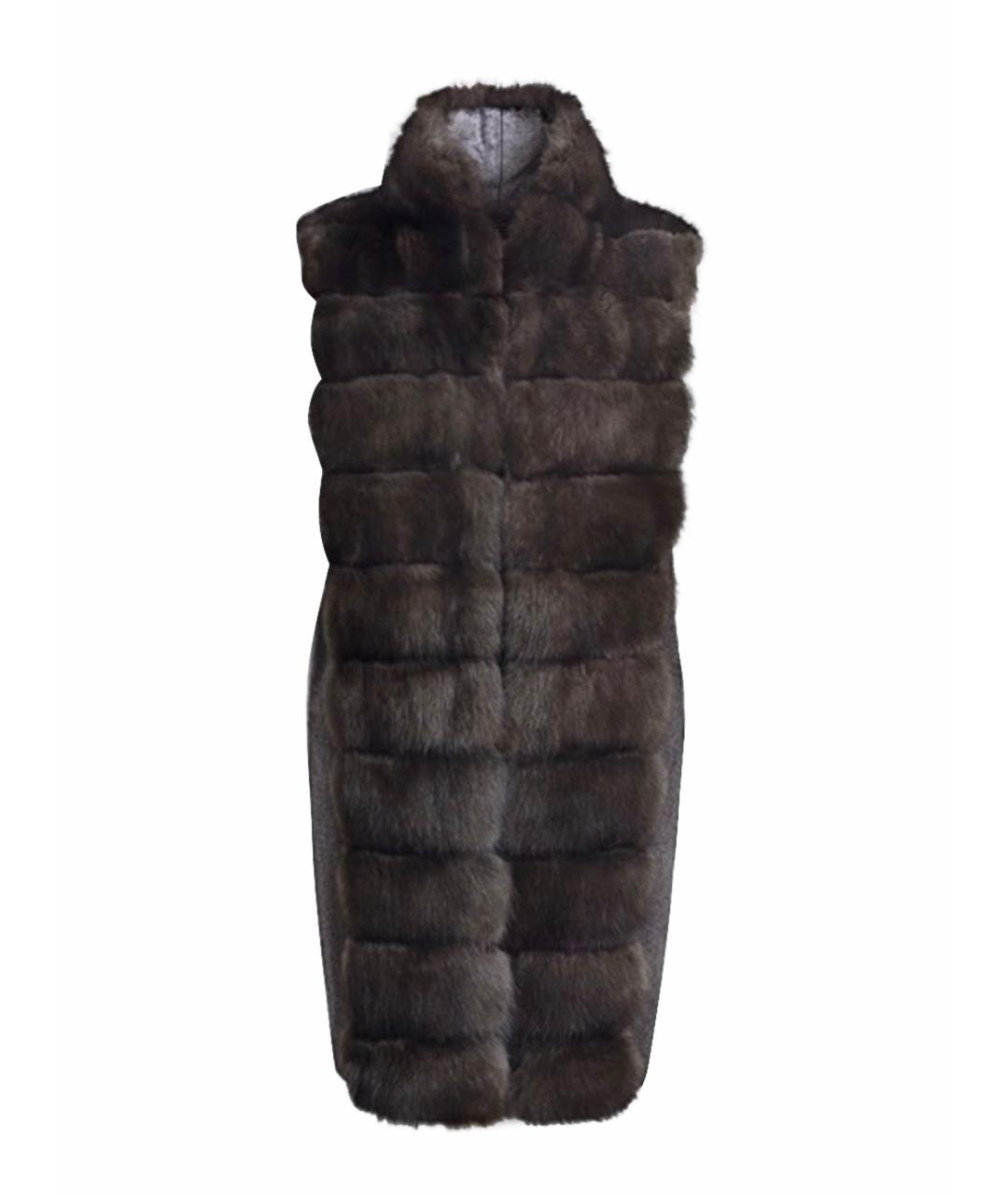 MANZONI 24 Серый меховой жилет, фото 1