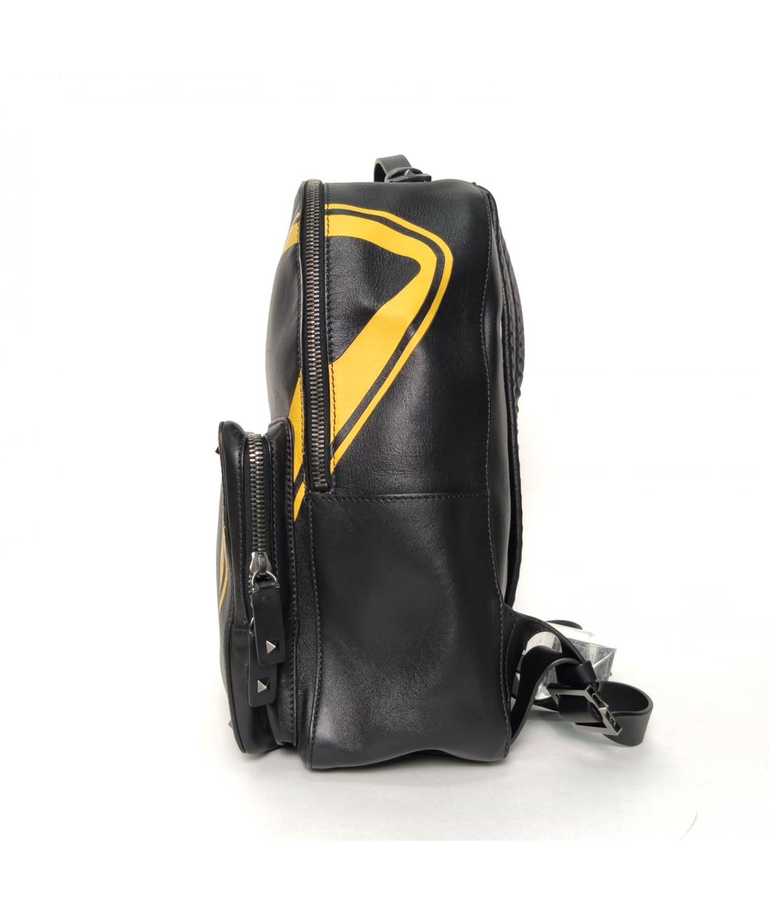 VALENTINO Черный кожаный рюкзак, фото 4