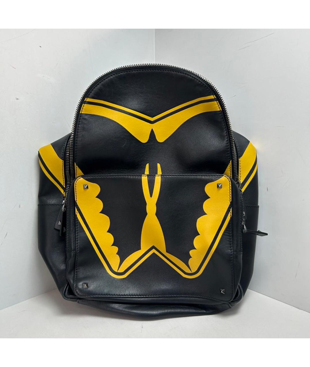 VALENTINO Черный кожаный рюкзак, фото 7