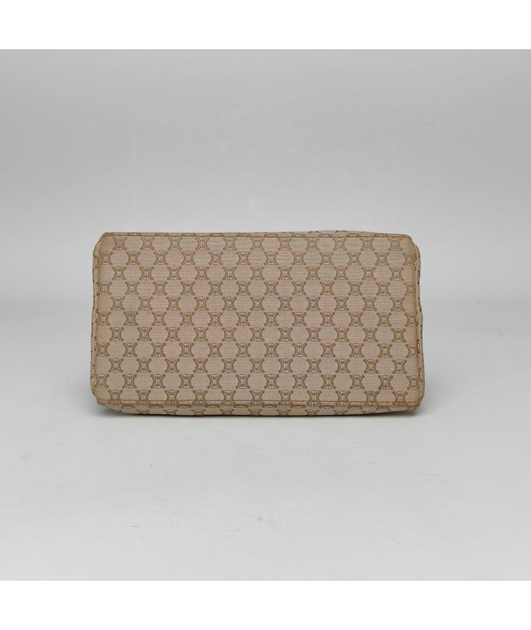 CELINE Бежевая тканевая сумка через плечо, фото 6