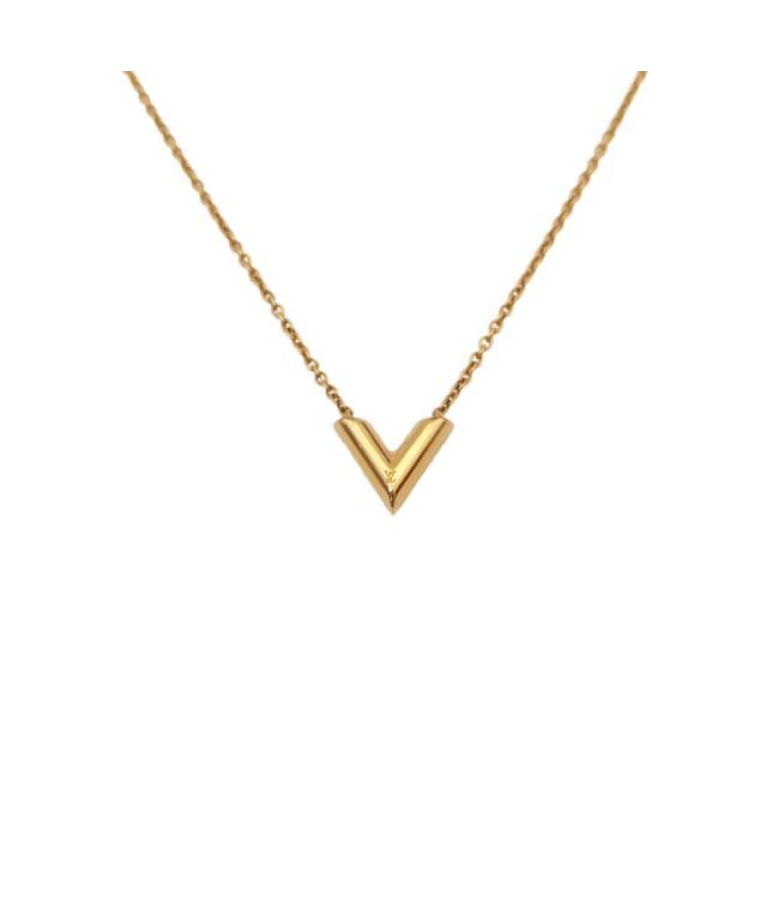 LOUIS VUITTON Золотое металлическое колье, фото 10