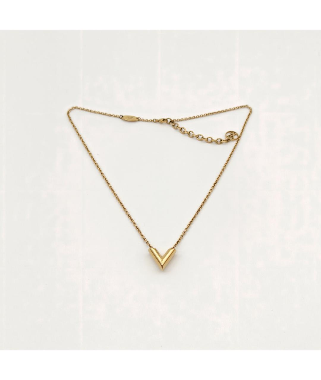 LOUIS VUITTON Золотое металлическое колье, фото 7