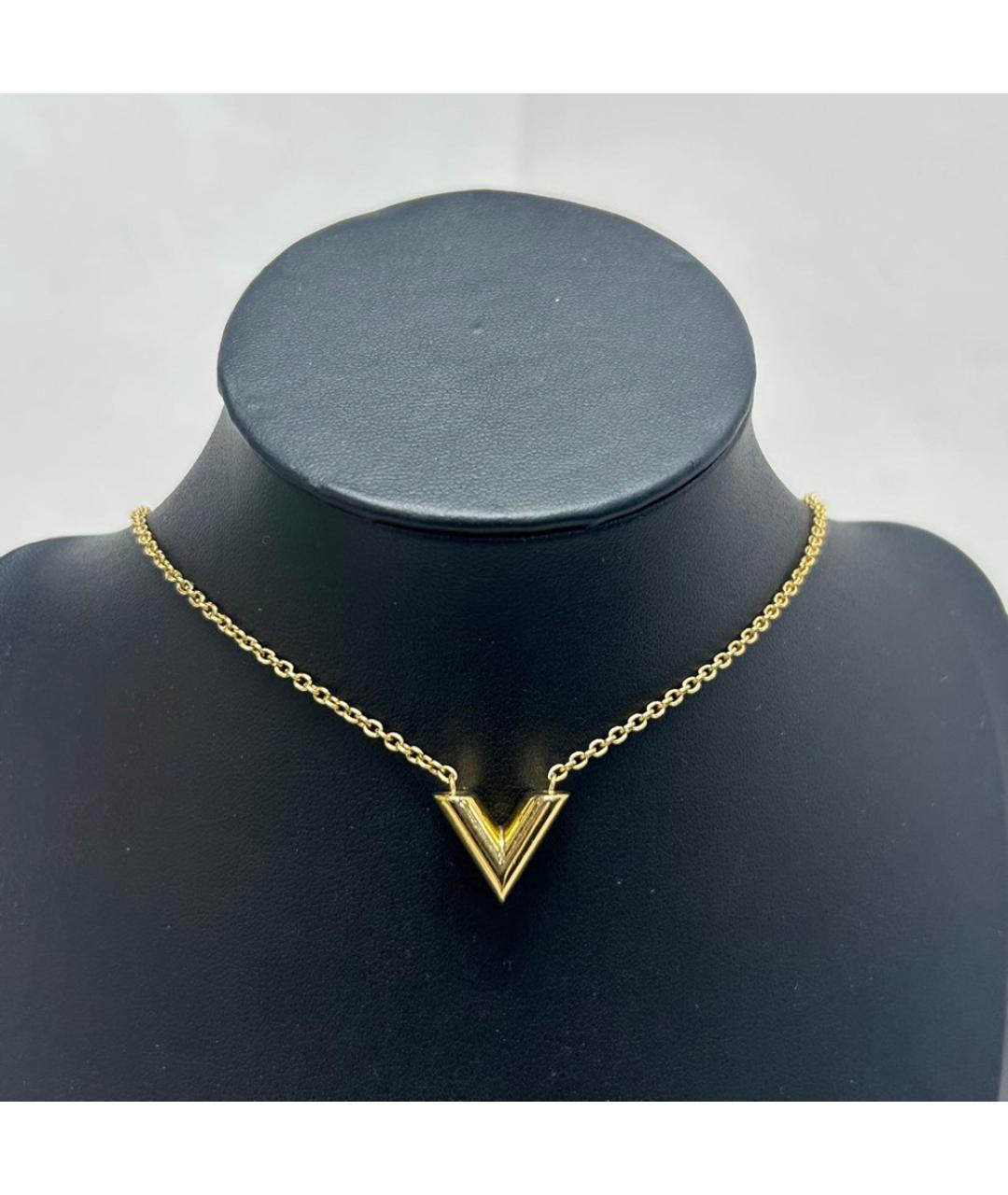 LOUIS VUITTON Золотое металлическое колье, фото 8