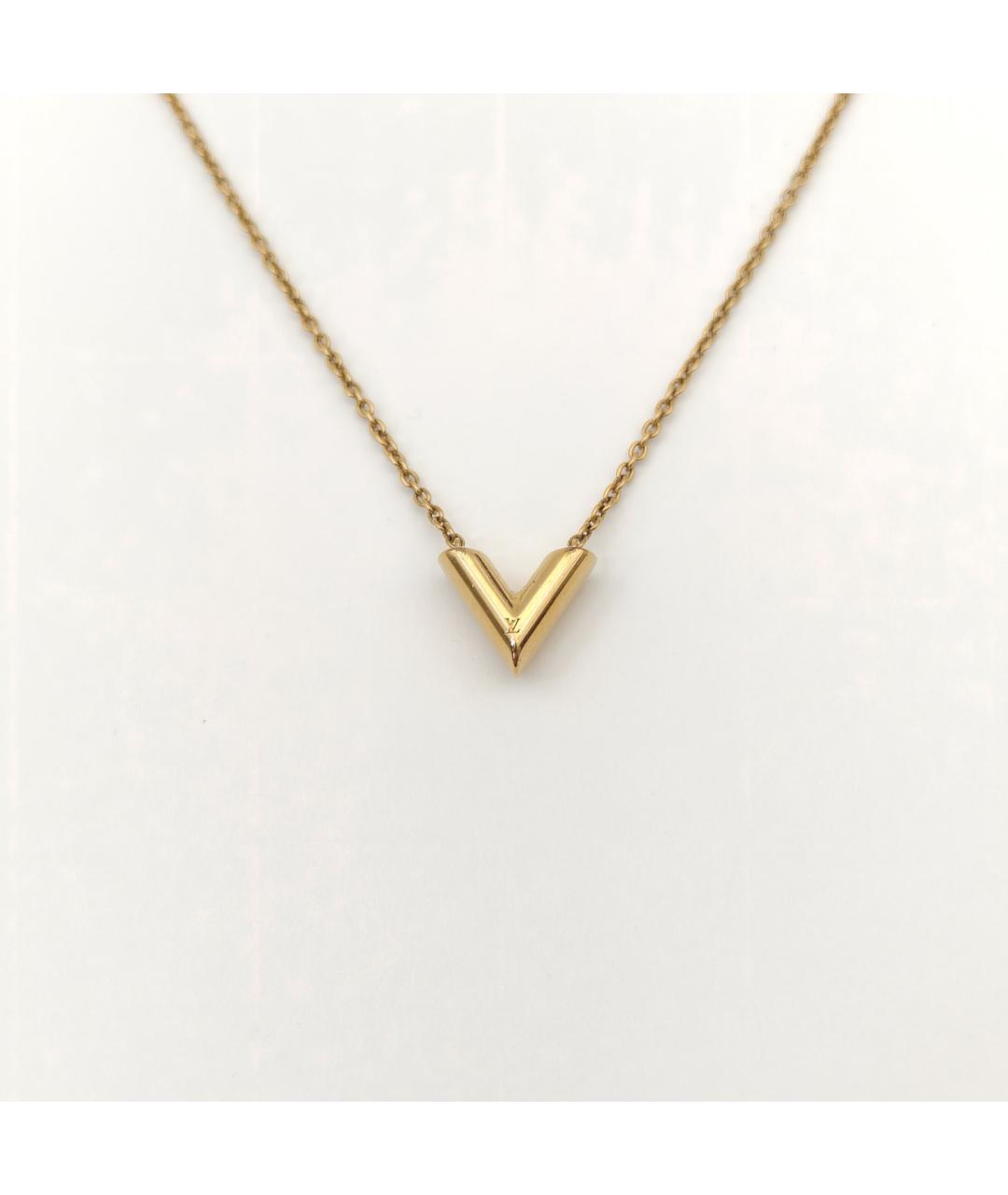 LOUIS VUITTON Золотое металлическое колье, фото 3