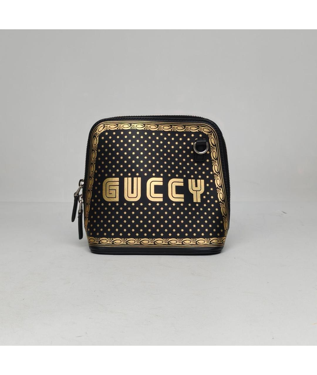 GUCCI Черная кожаная сумка через плечо, фото 7