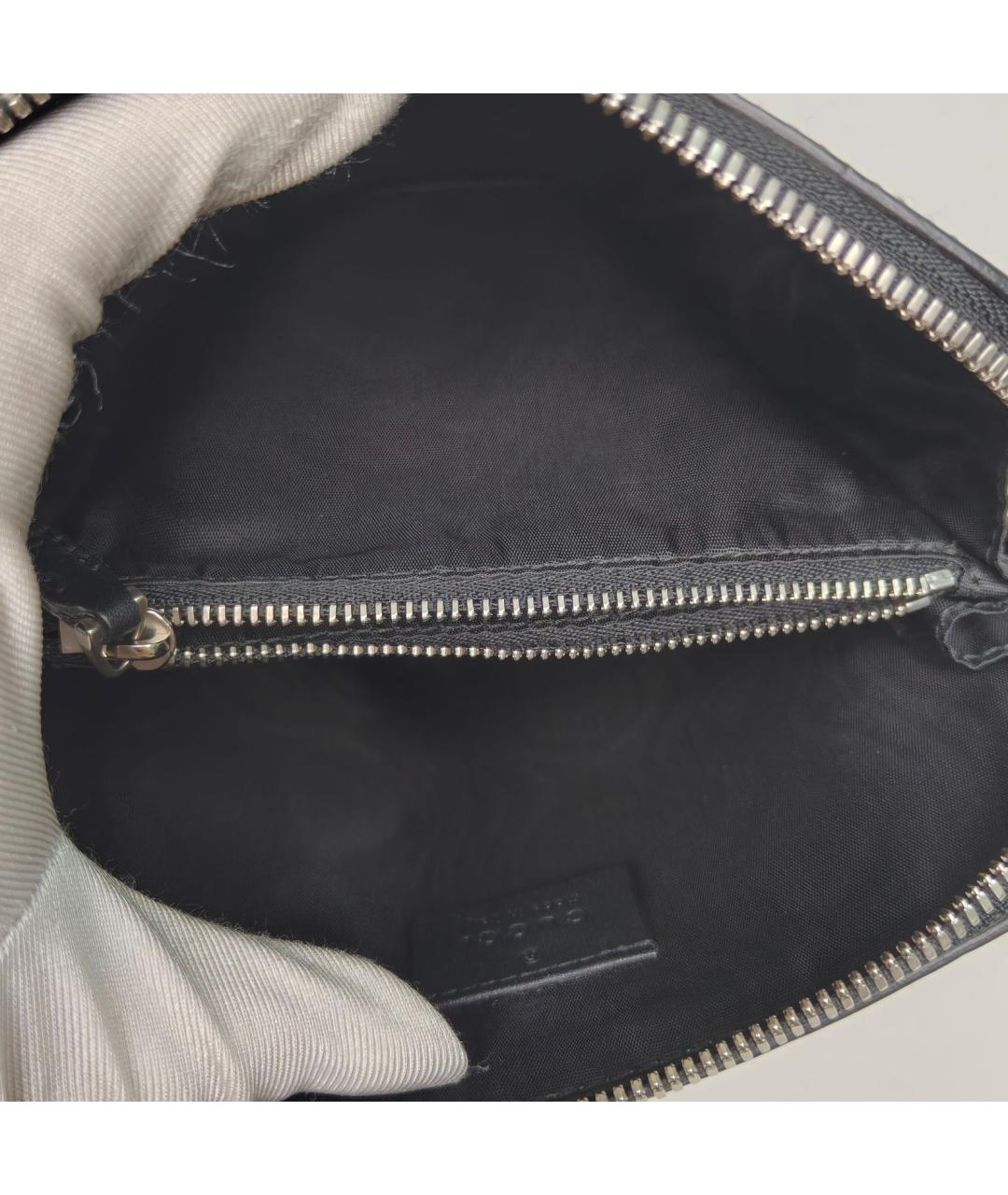 GUCCI Черная кожаная сумка через плечо, фото 8