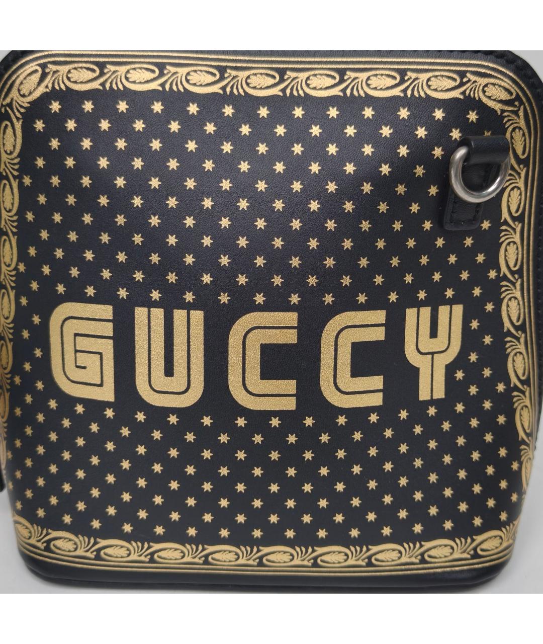 GUCCI Черная кожаная сумка через плечо, фото 9