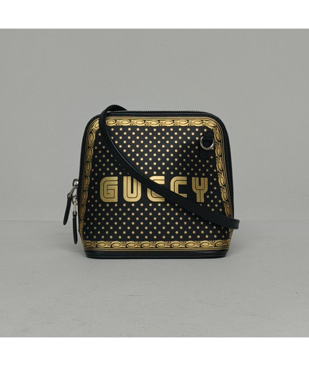 GUCCI Черная кожаная сумка через плечо, фото 2