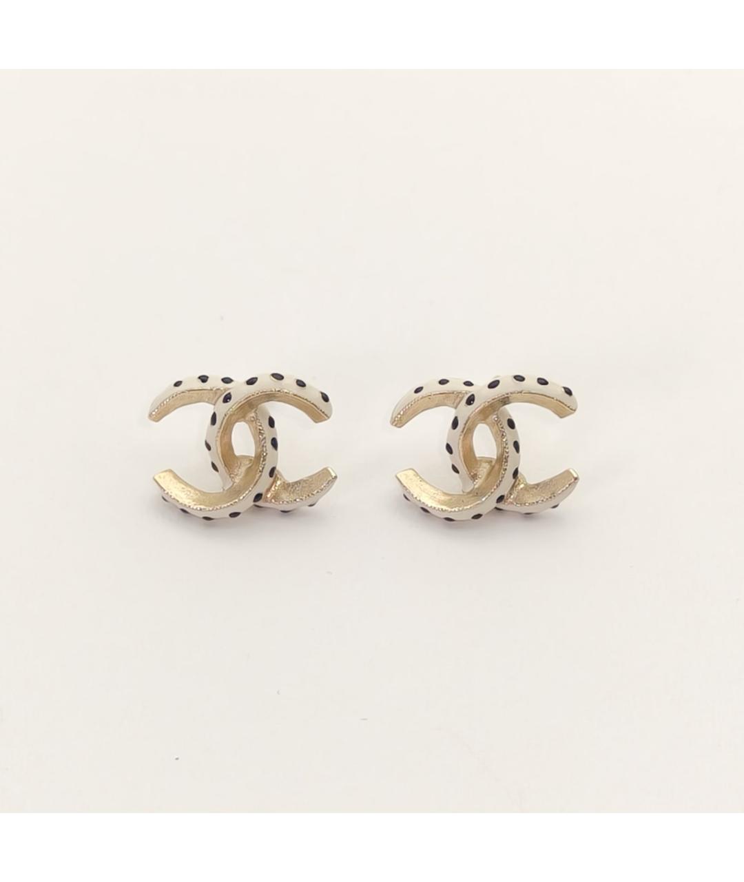 CHANEL Золотые металлические серьги, фото 3