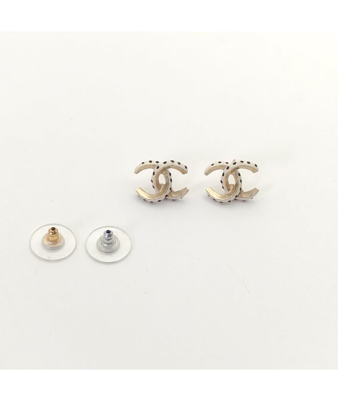 CHANEL Золотые металлические серьги, фото 4