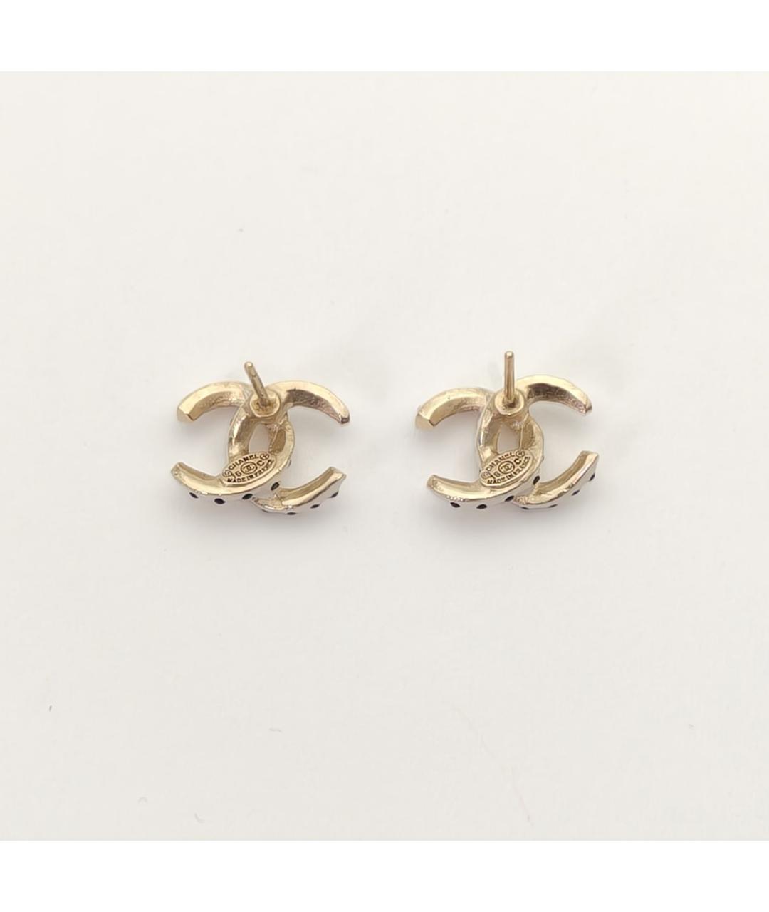 CHANEL Золотые металлические серьги, фото 6