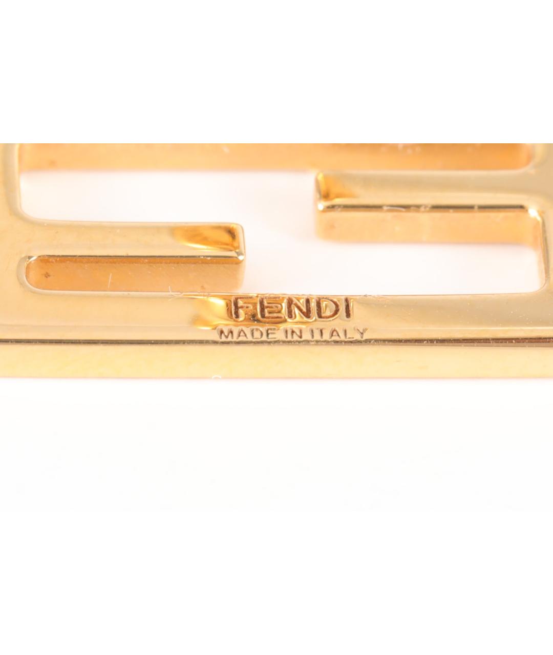 FENDI Золотые металлические серьги, фото 6