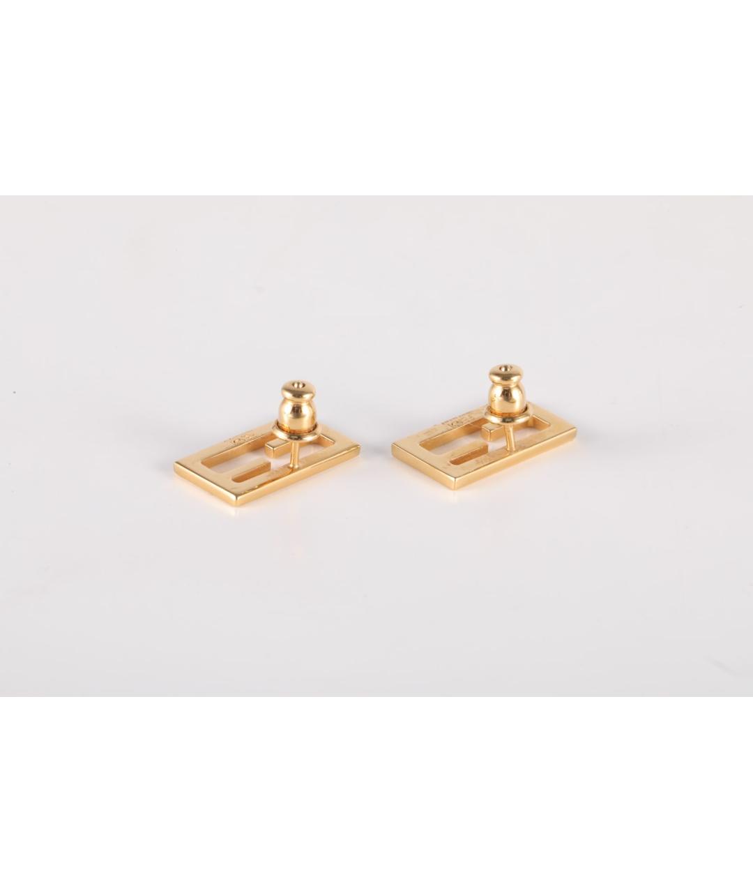 FENDI Золотые металлические серьги, фото 5