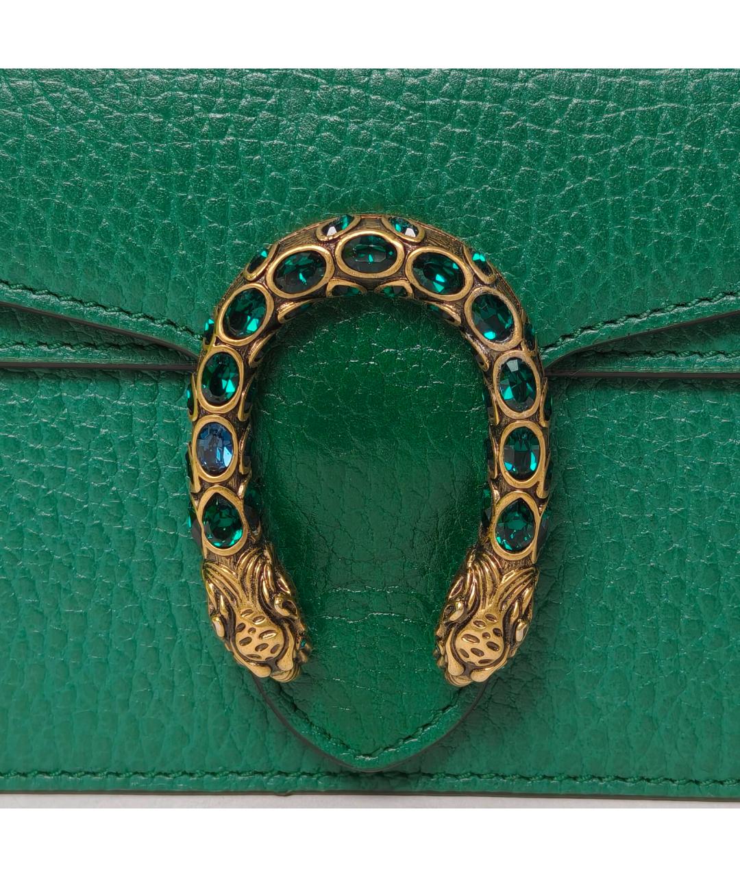 GUCCI Зеленая кожаная сумка через плечо, фото 4