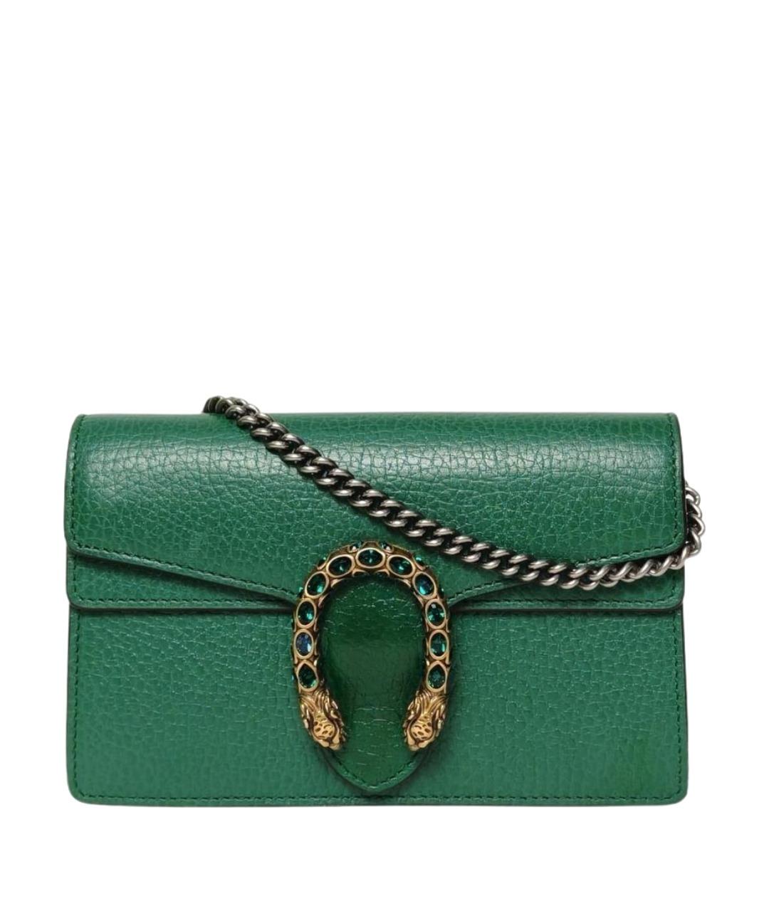 GUCCI Зеленая кожаная сумка через плечо, фото 1