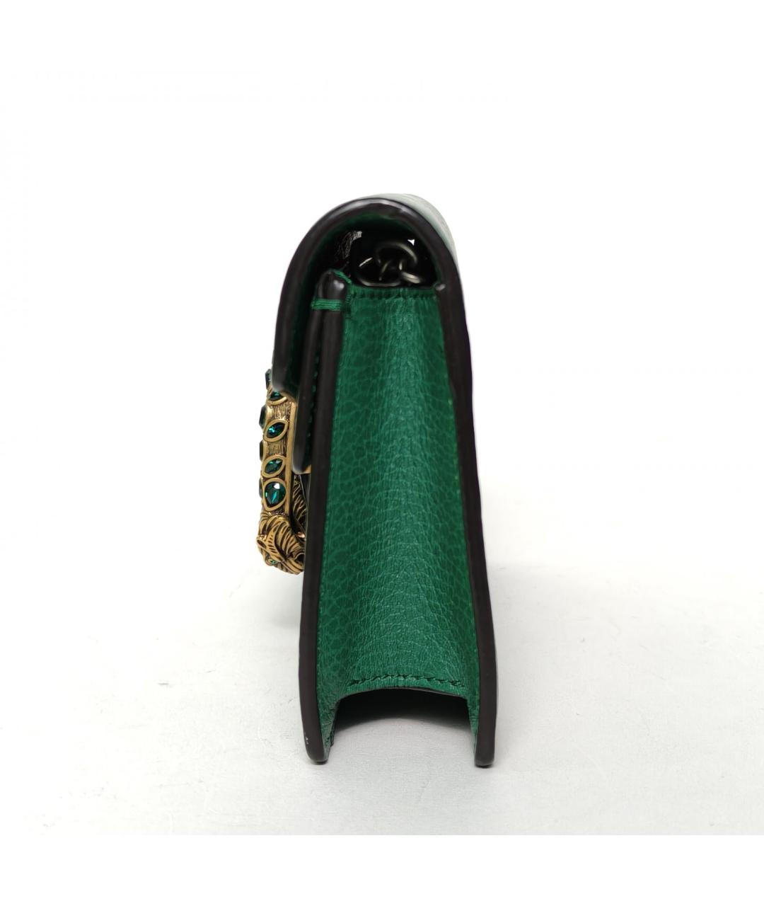 GUCCI Зеленая кожаная сумка через плечо, фото 3