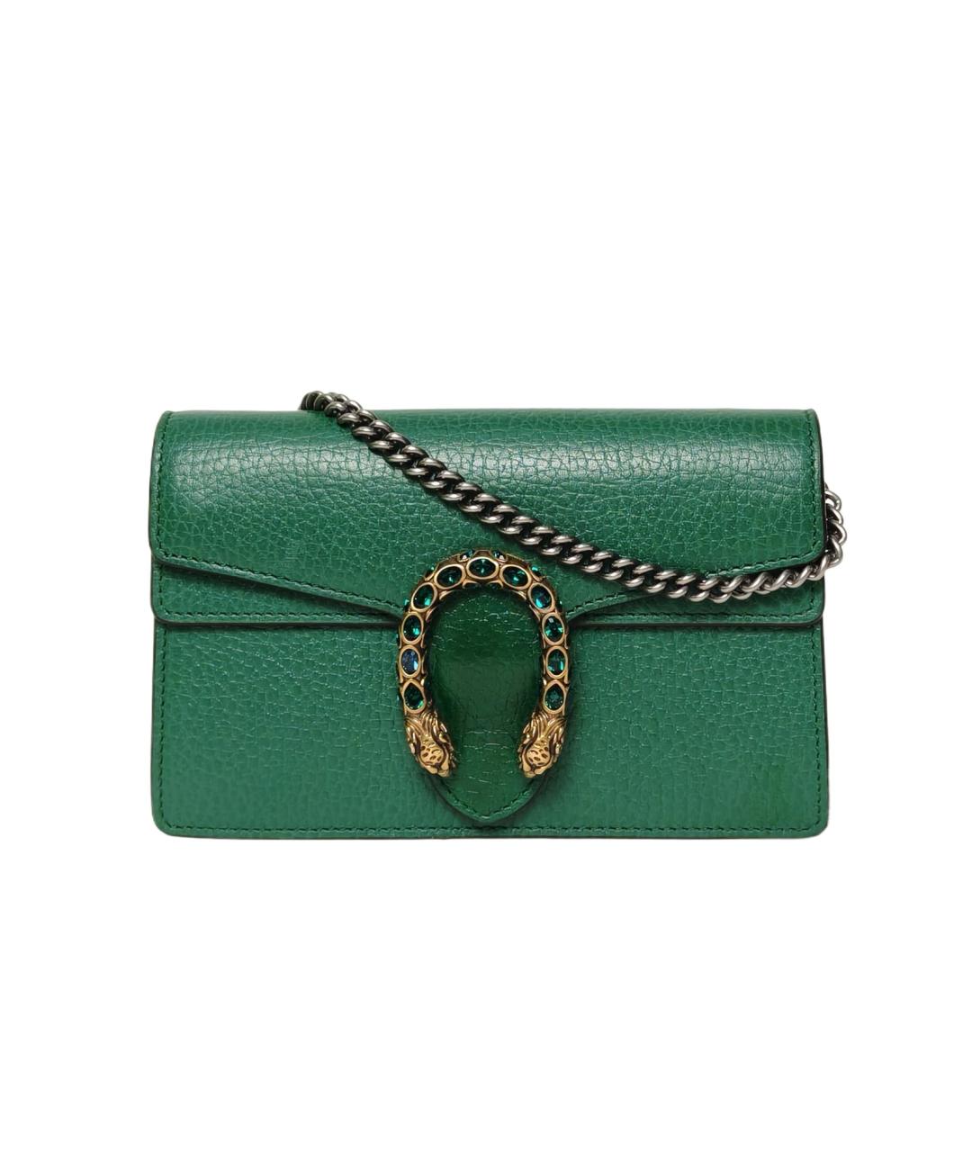 GUCCI Зеленая кожаная сумка через плечо, фото 7