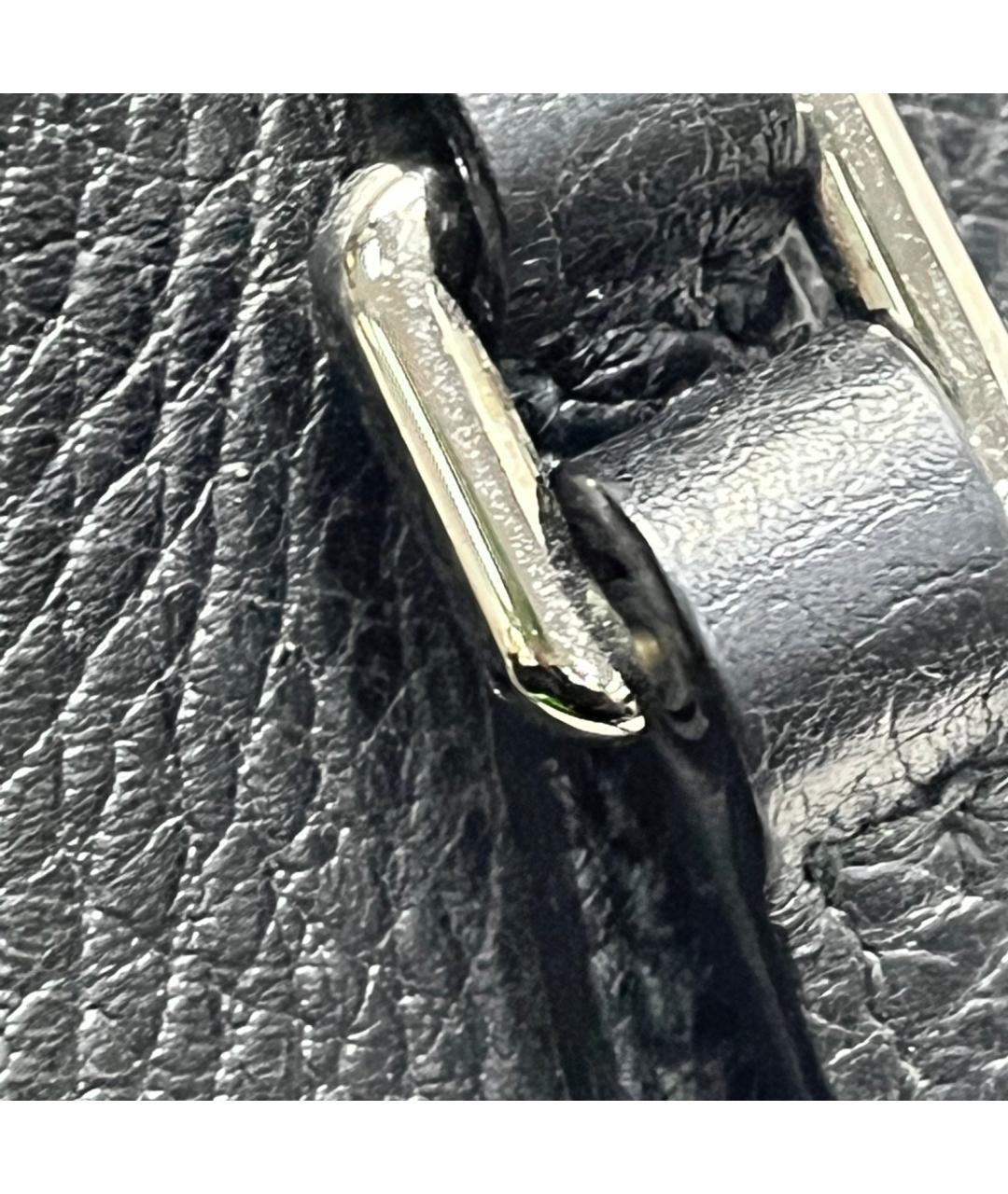 GUCCI Черная кожаная сумка с короткими ручками, фото 5