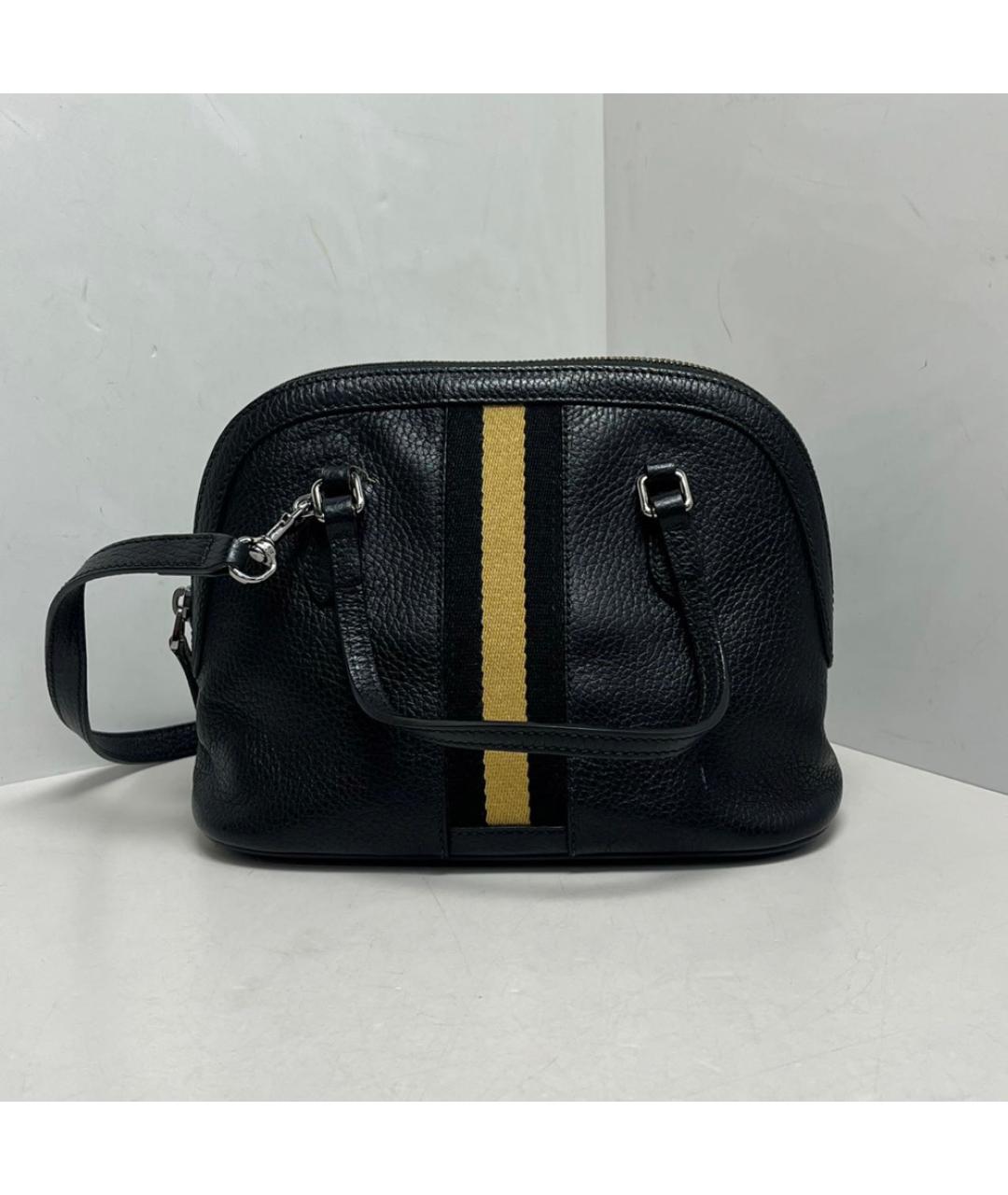 GUCCI Черная кожаная сумка с короткими ручками, фото 4