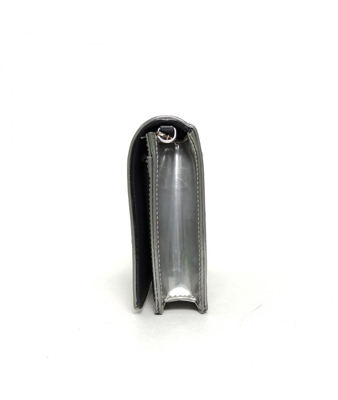 CHRISTIAN DIOR Серебряная кожаная сумка через плечо, фото 5